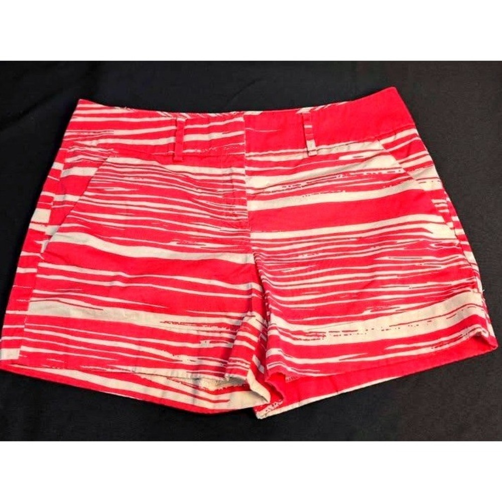 New York & Company ~ Shorts Pink/Tan/Abstract Stripe 7th Avenue Suiting‎ ~Size 6